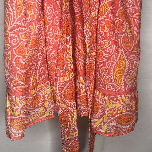 CLEOBELLA Grace Mini Dress in Bloom Block Print Coral Romantic Pastel Size Small - Picture 9 of 12
